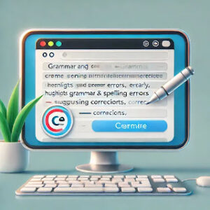 Grammarly Browser Extension in action, highlighting grammar and spelling corrections