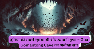 Inside view of Gua Gomantong Cave with bats and insects