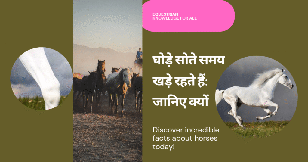 घोड़े क्यों सोते हैं खड़े खड़े? जानिए इसके पीछे की खास वजह।