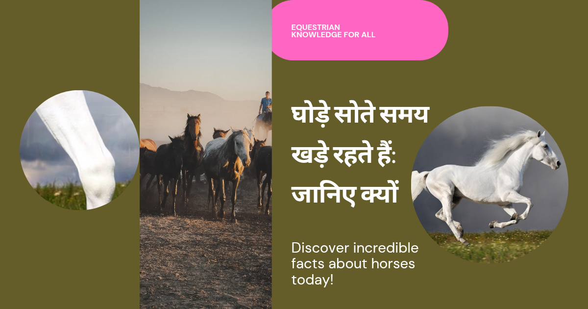 घोड़े क्यों सोते हैं खड़े खड़े? जानिए इसके पीछे की खास वजह।
