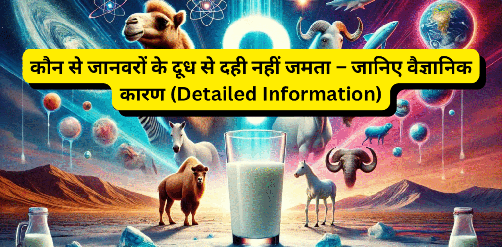 किन जानवरों के दूध से दही नहीं जमता दूध से दही