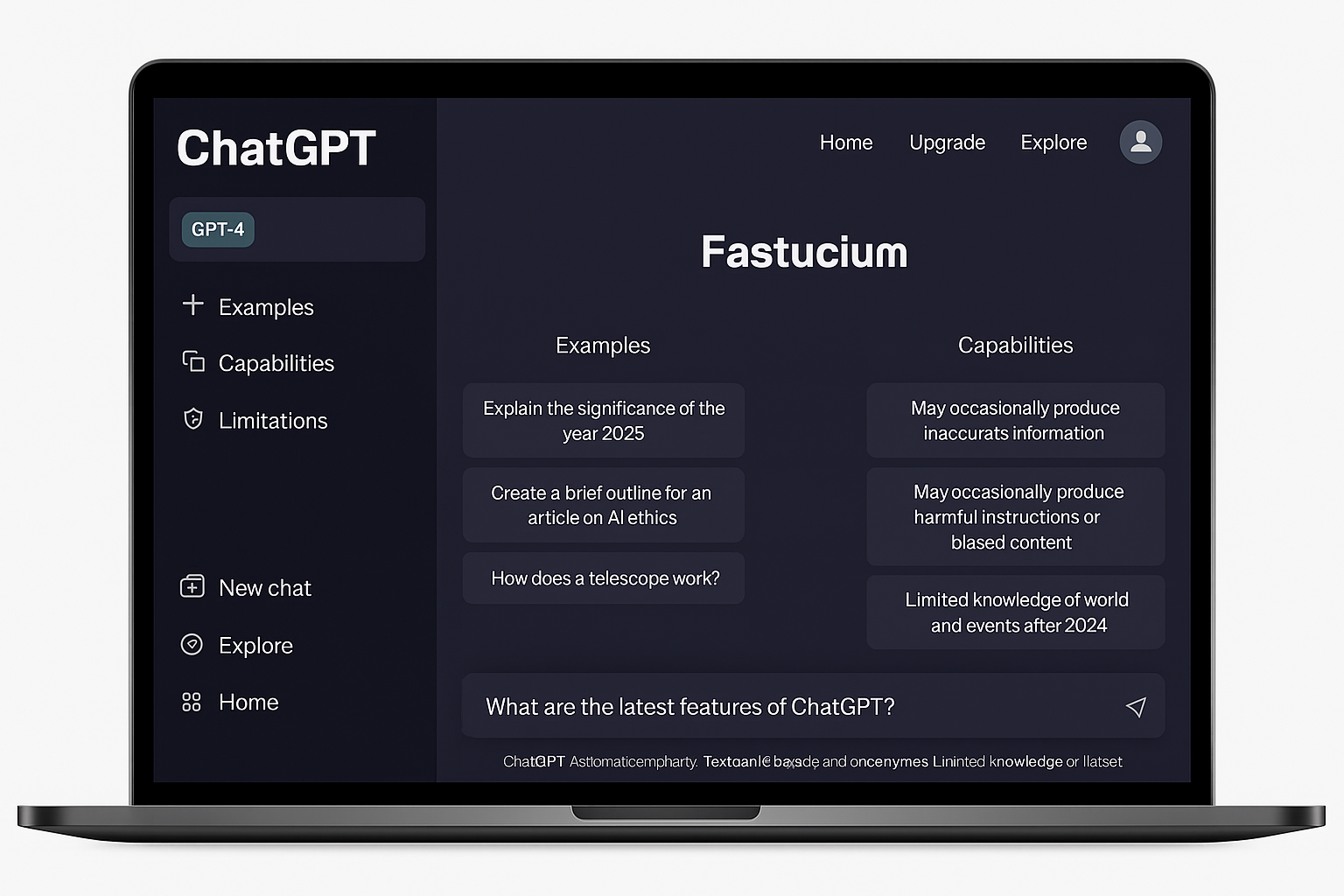 ChatGPT 2025 user interface with AI dashboard and smart features