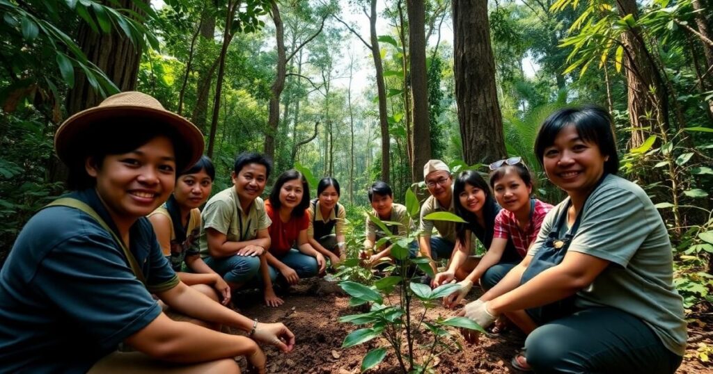 Sun Bear conservation efforts in rainforest