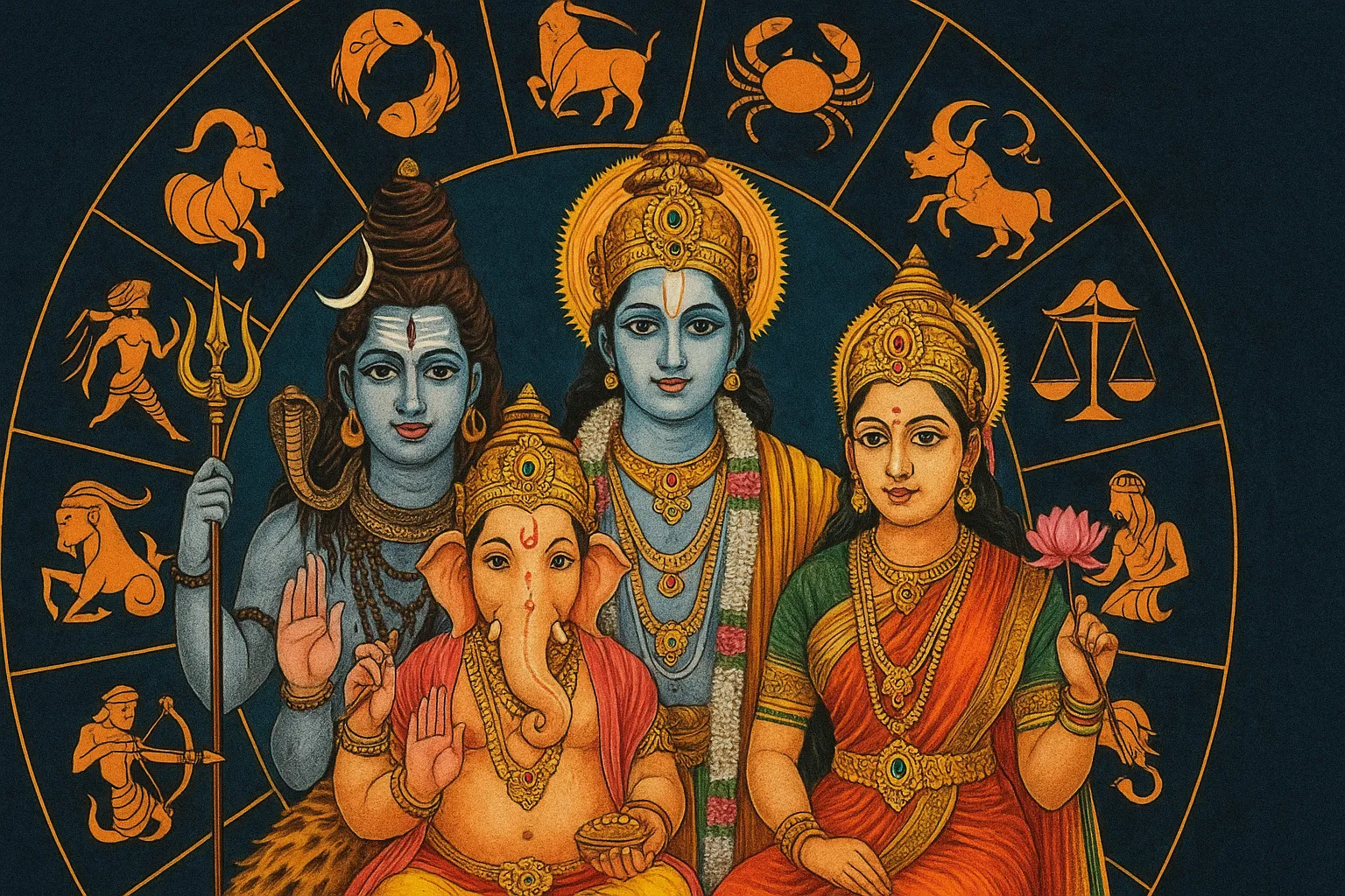 23 मई 2025 का राशिफल थम्बनेल जिसमें भारतीय देवी-देवता और बारह राशियों के चिन्ह दर्शाए गए हैं