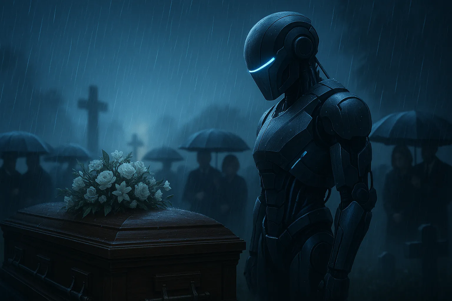 Realistic visualization of AI Funeral Avatar 2025 for digital afterlife