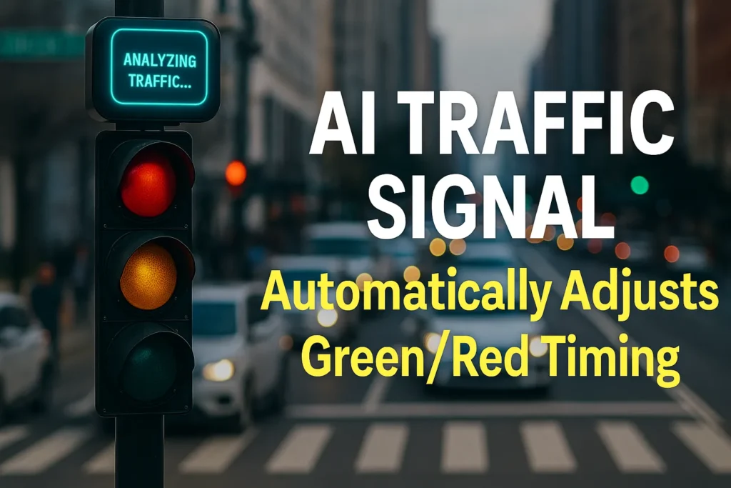 AI Traffic Signal uses cameras and computer vision to optimize city traffic flow and reduce waiting time