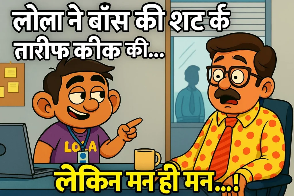 Lola jokes in Hindi 2 - लोला ने बॉस की शर्ट की तारीफ की लेकिन मुंह की भी सुना दी