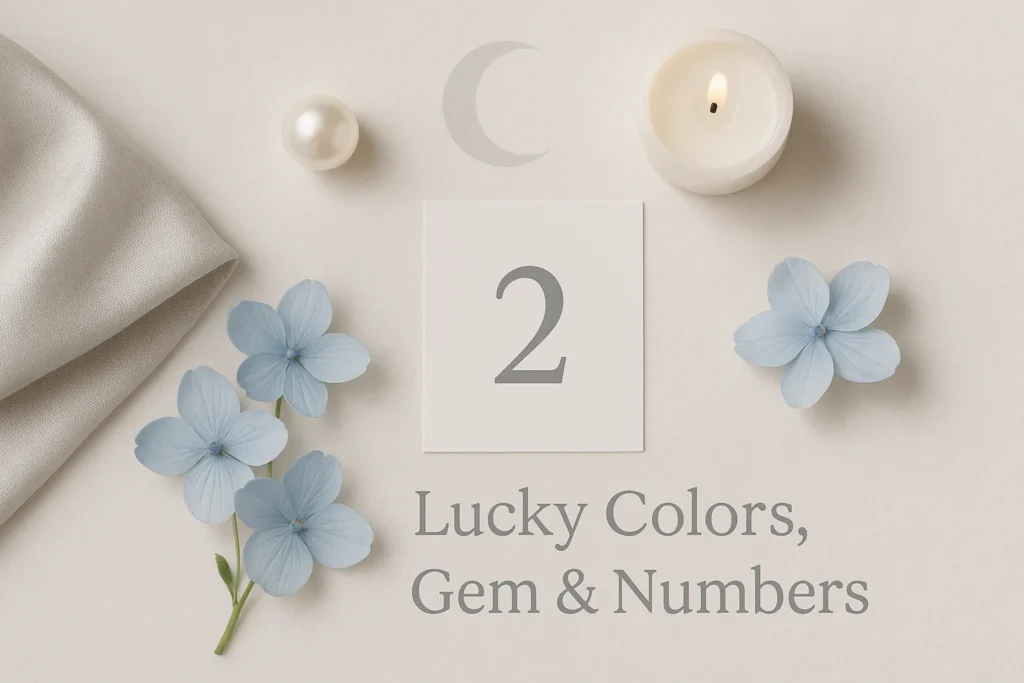 Lucky Colors, Gem & Numbers – मूलांक 2 के शुभ रंग, रत्न और अंक