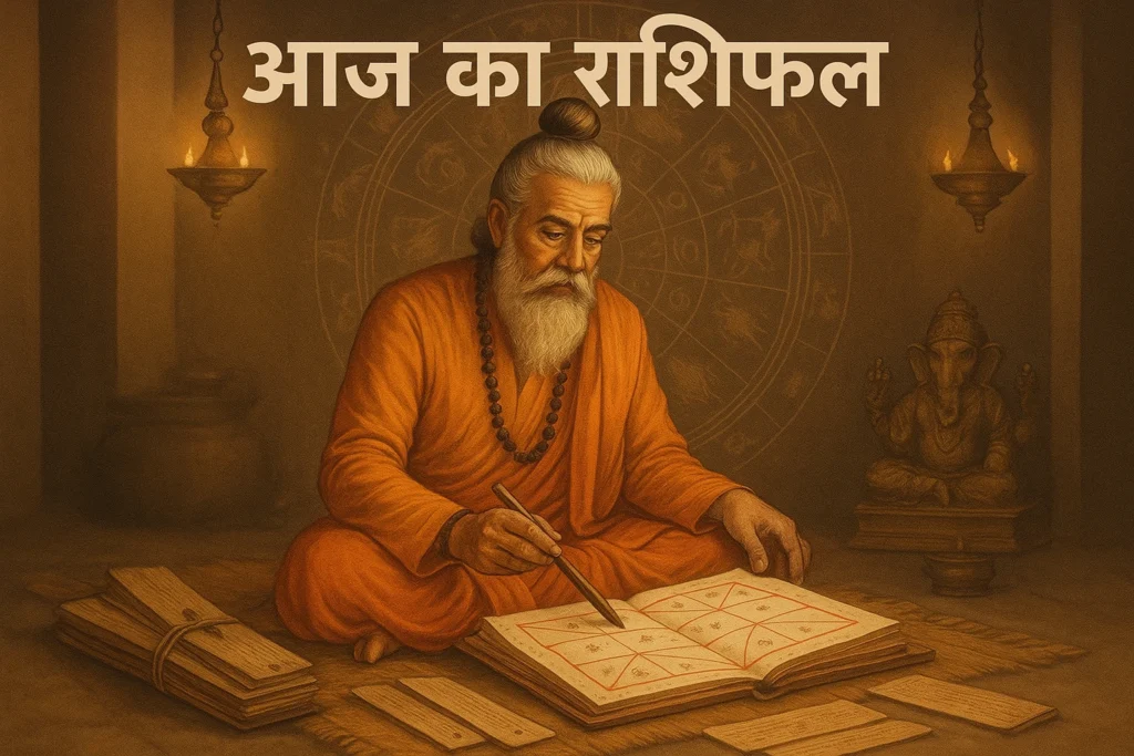 ज्योतिष गुरु आशीर्वाद देते हुए, गुरुवार का शुभ योग