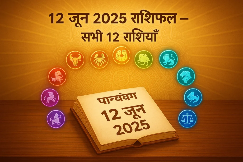12 जून 2025 राशिफल – सभी 12 राशियों का मुख्य थंबनेल