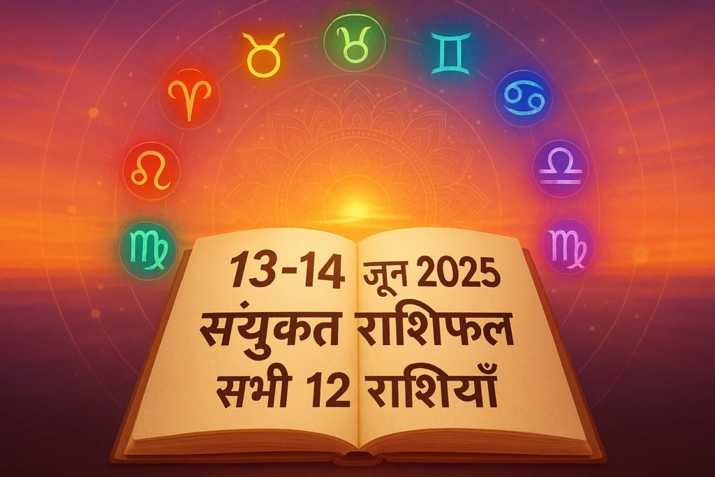 13 और 14 जून 2025 संयुक्त राशिफल – सभी 12 राशियाँ
