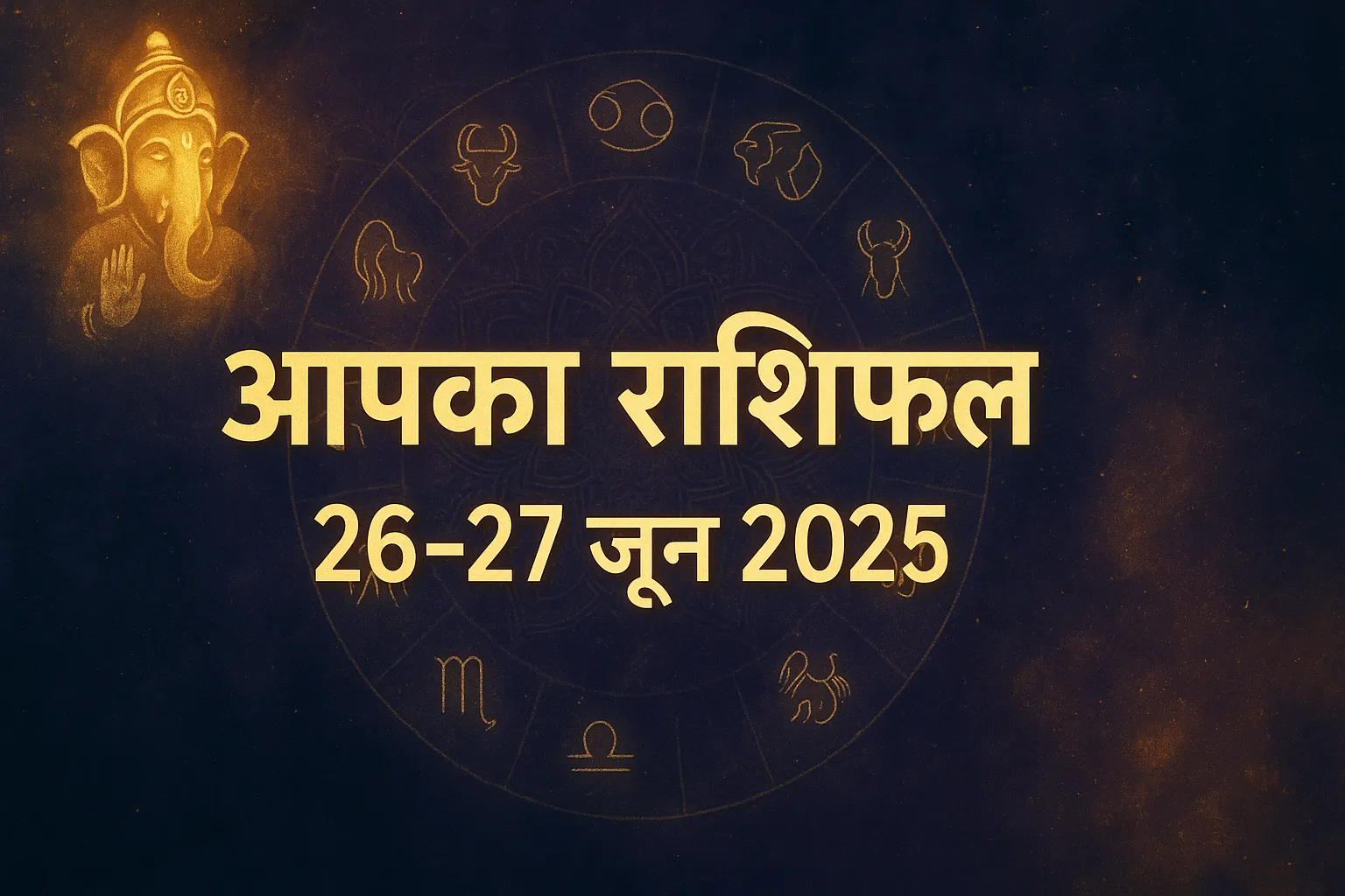 26 और 27 जून 2025 राशिफल थंबनेल हिंदी में