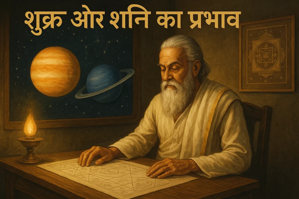 शनि और शुक्र का ज्योतिषीय प्रभाव, भारतीय ज्योतिषाचार्य के साथ