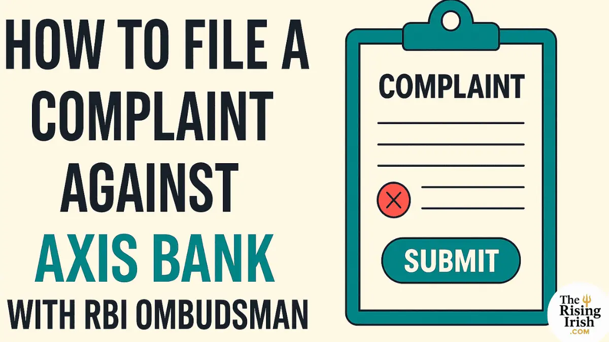 Axis Bank Charges Complaint: RBI Ombudsman Portal पर Online Complaint कैसे दर्ज करें (A-Z Guide)