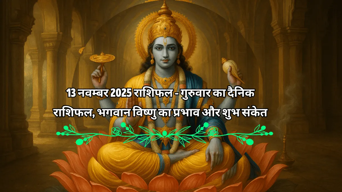 13 नवम्बर 2025 राशिफल – गुरुवार का दैनिक राशिफल और भगवान विष्णु का प्रभाव