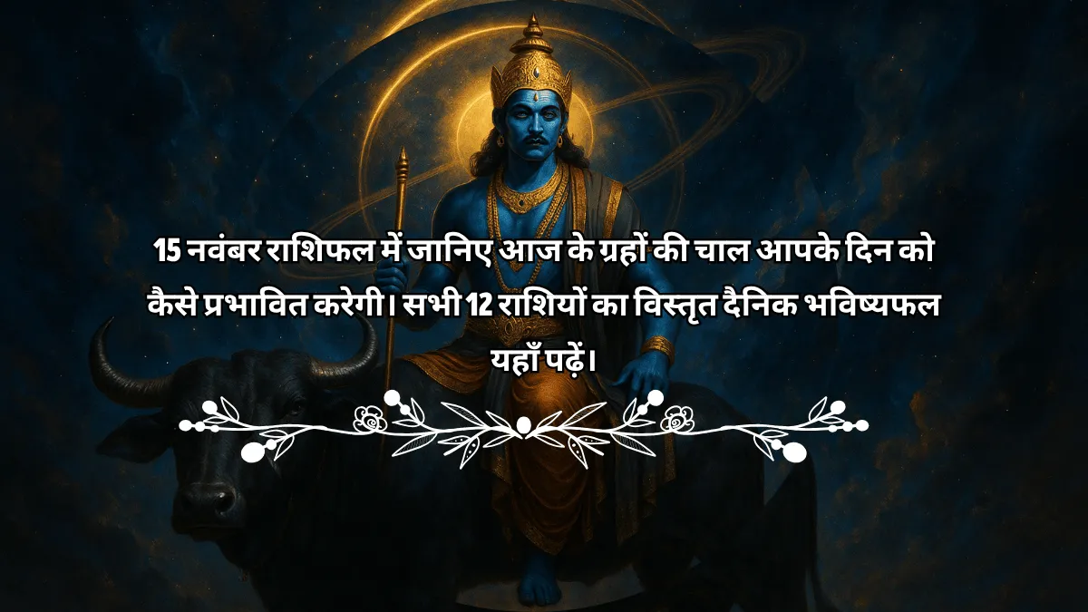 15 नवंबर राशिफल आज का दैनिक भविष्यफल