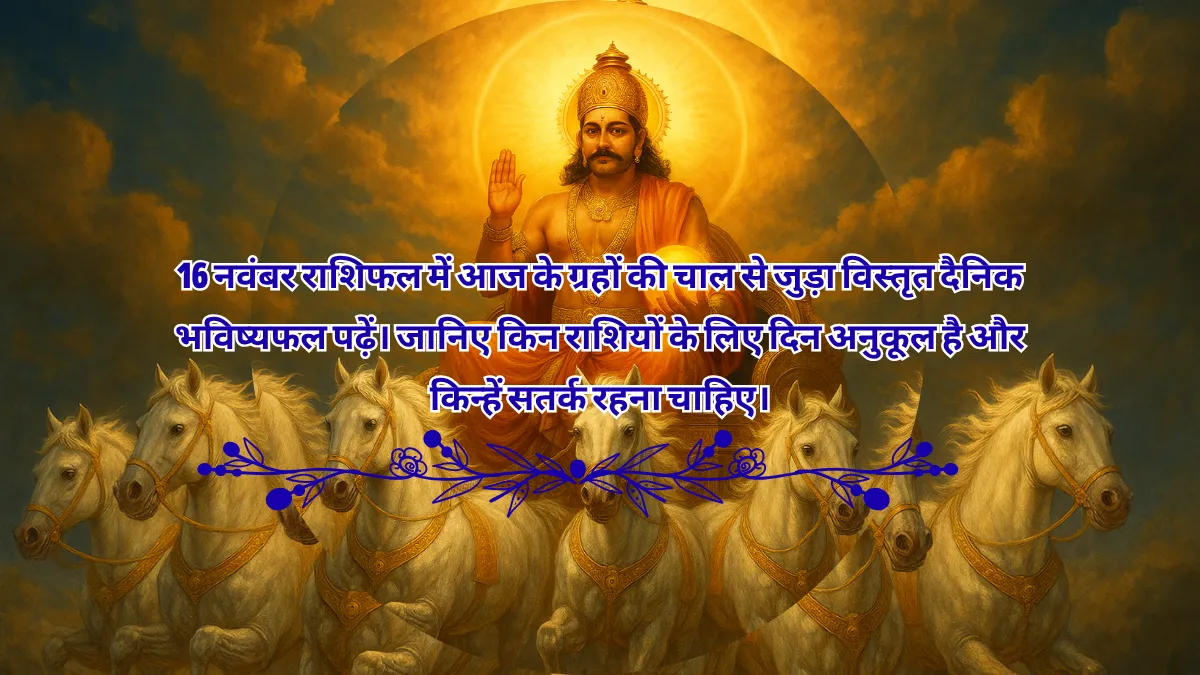 16 नवंबर राशिफल दैनिक भविष्यफल