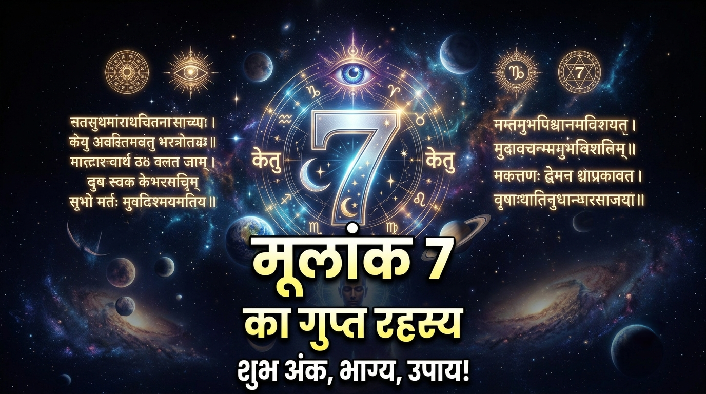 मूलांक 7 का गुप्त रहस्य और भाग्यशाली उपाय अंक ज्योतिष