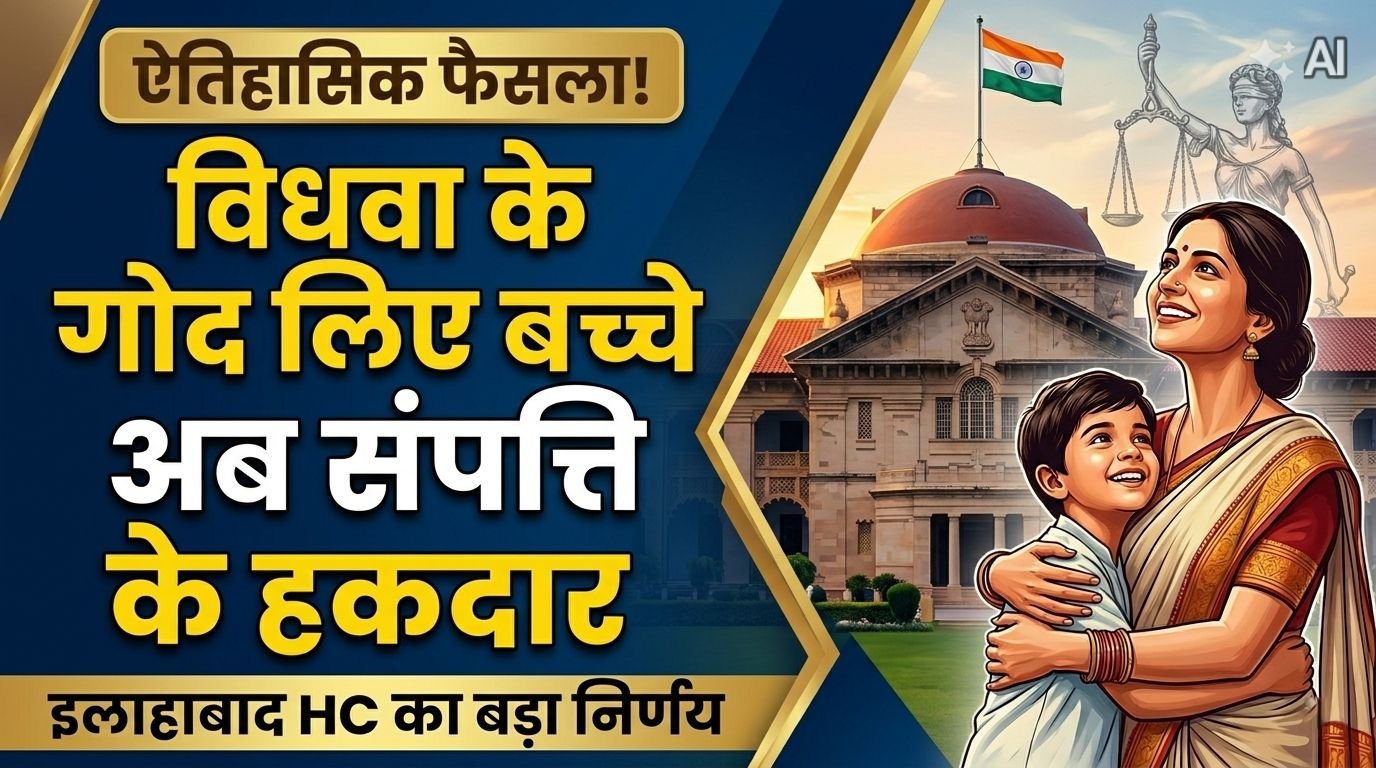 पति की मौत के बाद गोद लिया बच्चा और संपत्ति में अधिकार: इलाहाबाद हाई कोर्ट का ऐतिहासिक फैसला और संपूर्ण कानूनी विश्लेषण