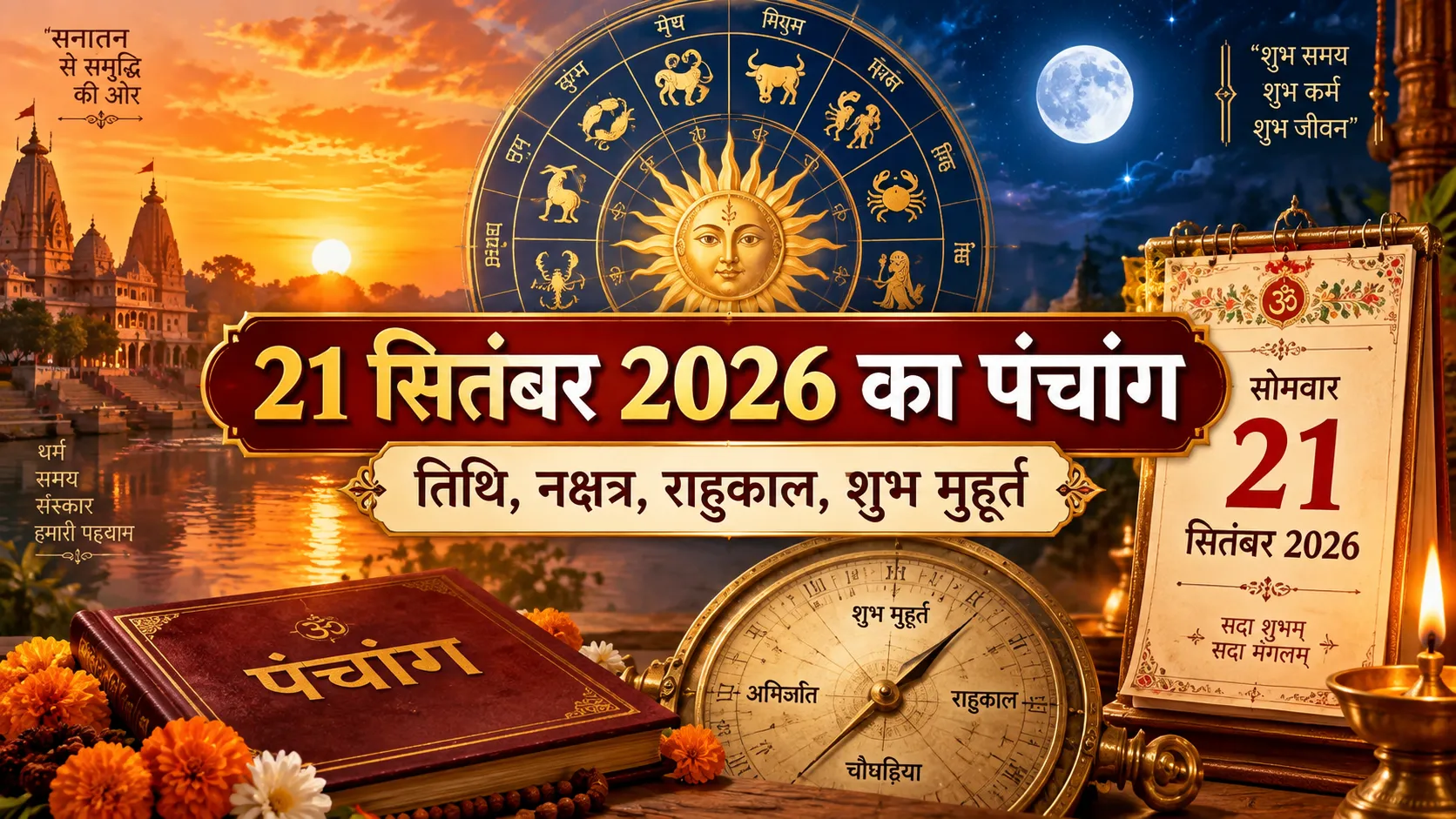 21 सितंबर 2026 पंचांग तिथि नक्षत्र राहुकाल और शुभ मुहूर्त