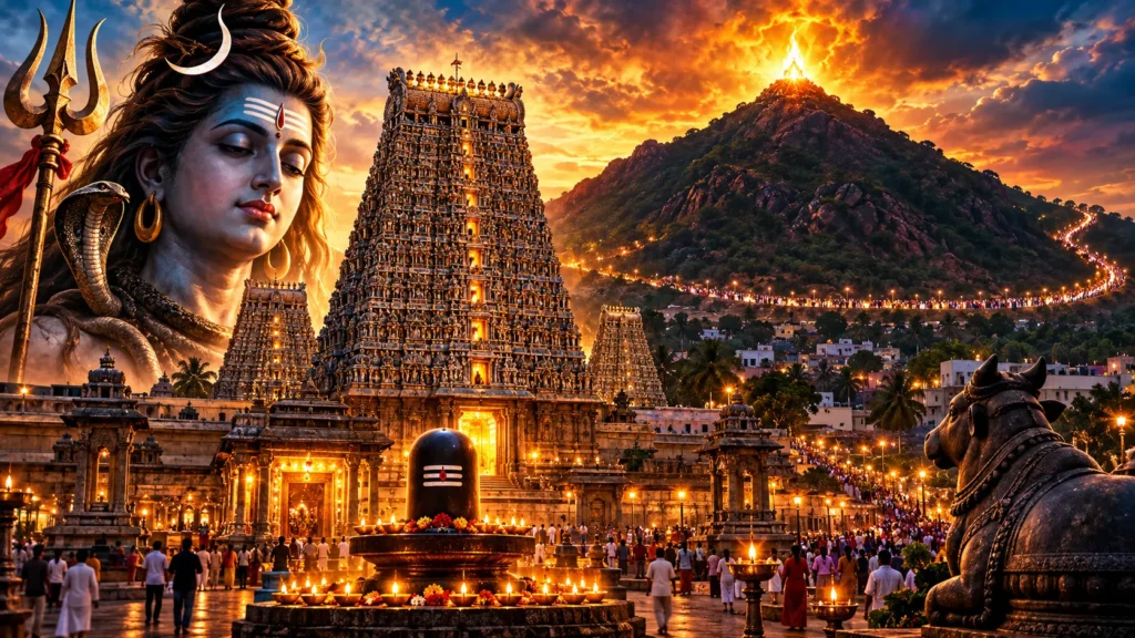 अरुणाचलेश्वर मंदिर तिरुवन्नामलाई, अरुणाचला पहाड़ी और भगवान शिव का अग्नि स्वरूप