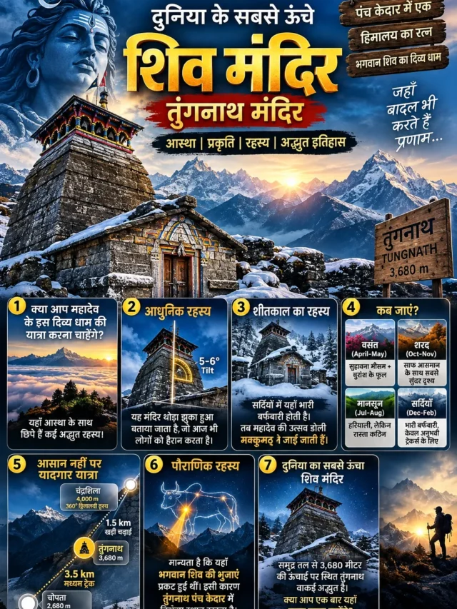 तुंगनाथ मंदिर के 7 रहस्य: दुनिया का सबसे ऊंचा शिव मंदिर