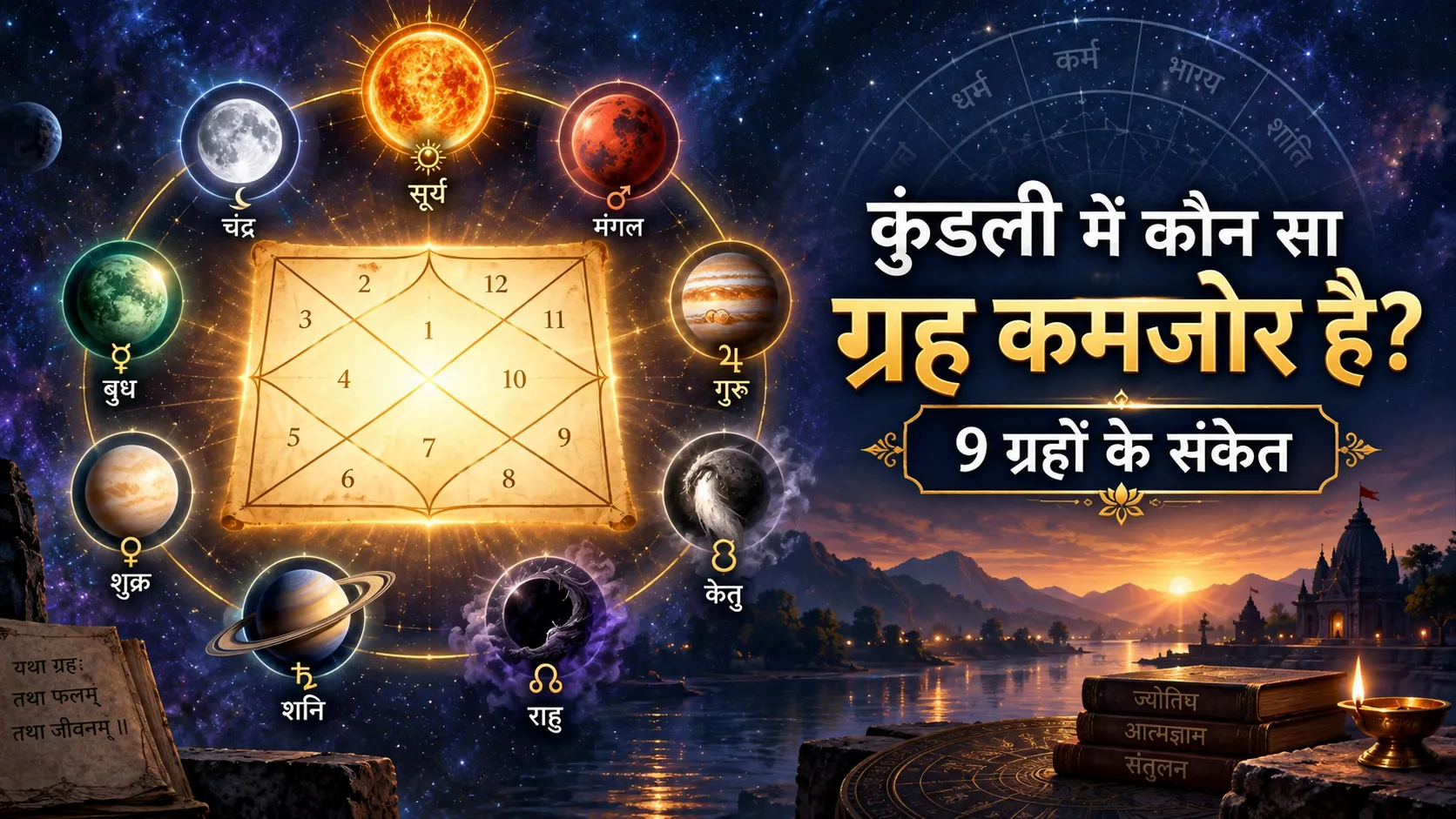 कुंडली में कौन सा ग्रह कमजोर है कैसे पहचानें, सूर्य से केतु तक 9 ग्रहों के संकेत