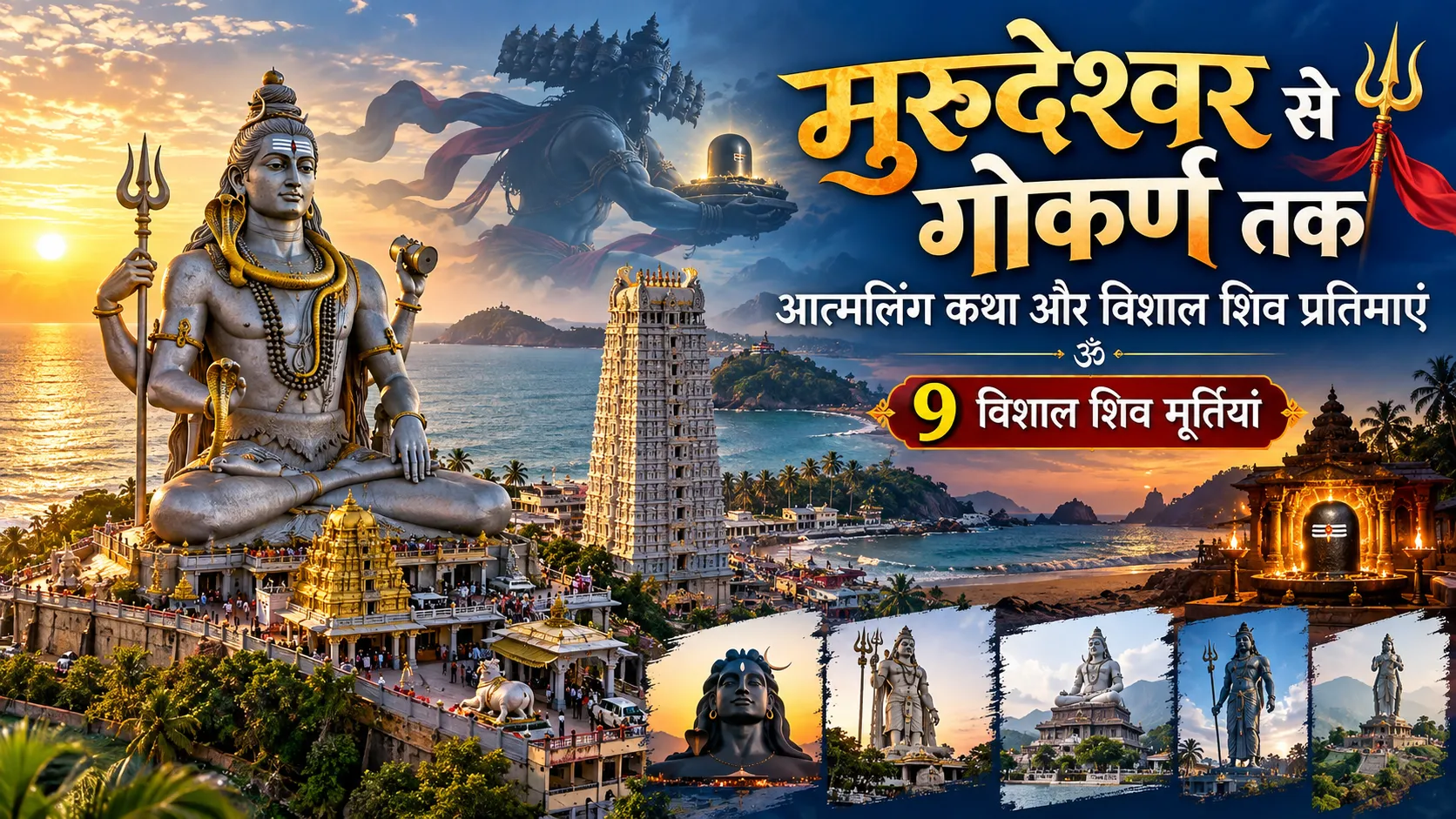 मुरुदेश्वर शिव प्रतिमा गोकर्ण आत्मलिंग कथा दुनिया की ऊंची शिव मूर्तियां