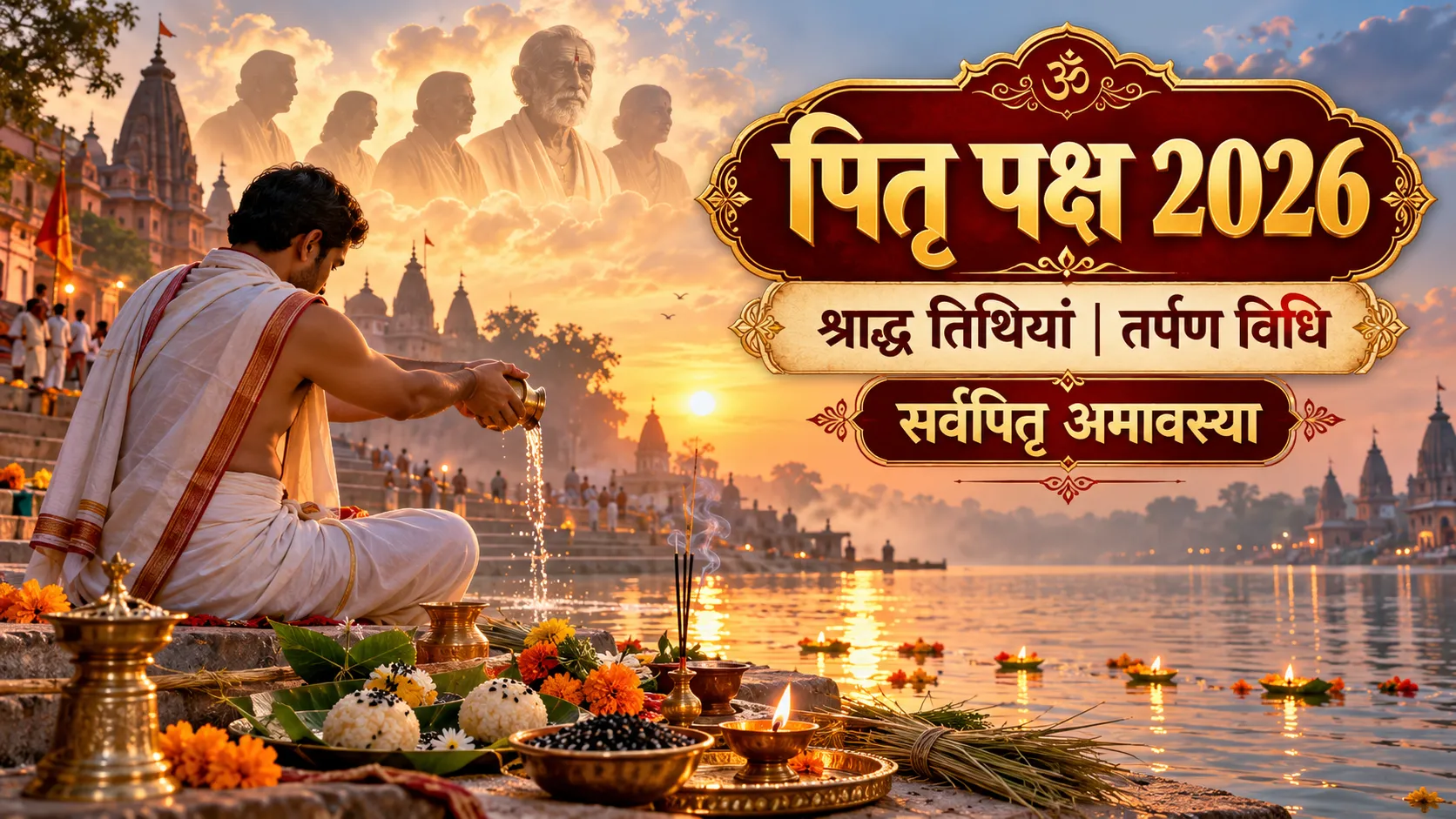 पितृ पक्ष 2026 श्राद्ध तिथि कैलेंडर तर्पण विधि और सर्वपितृ अमावस्या