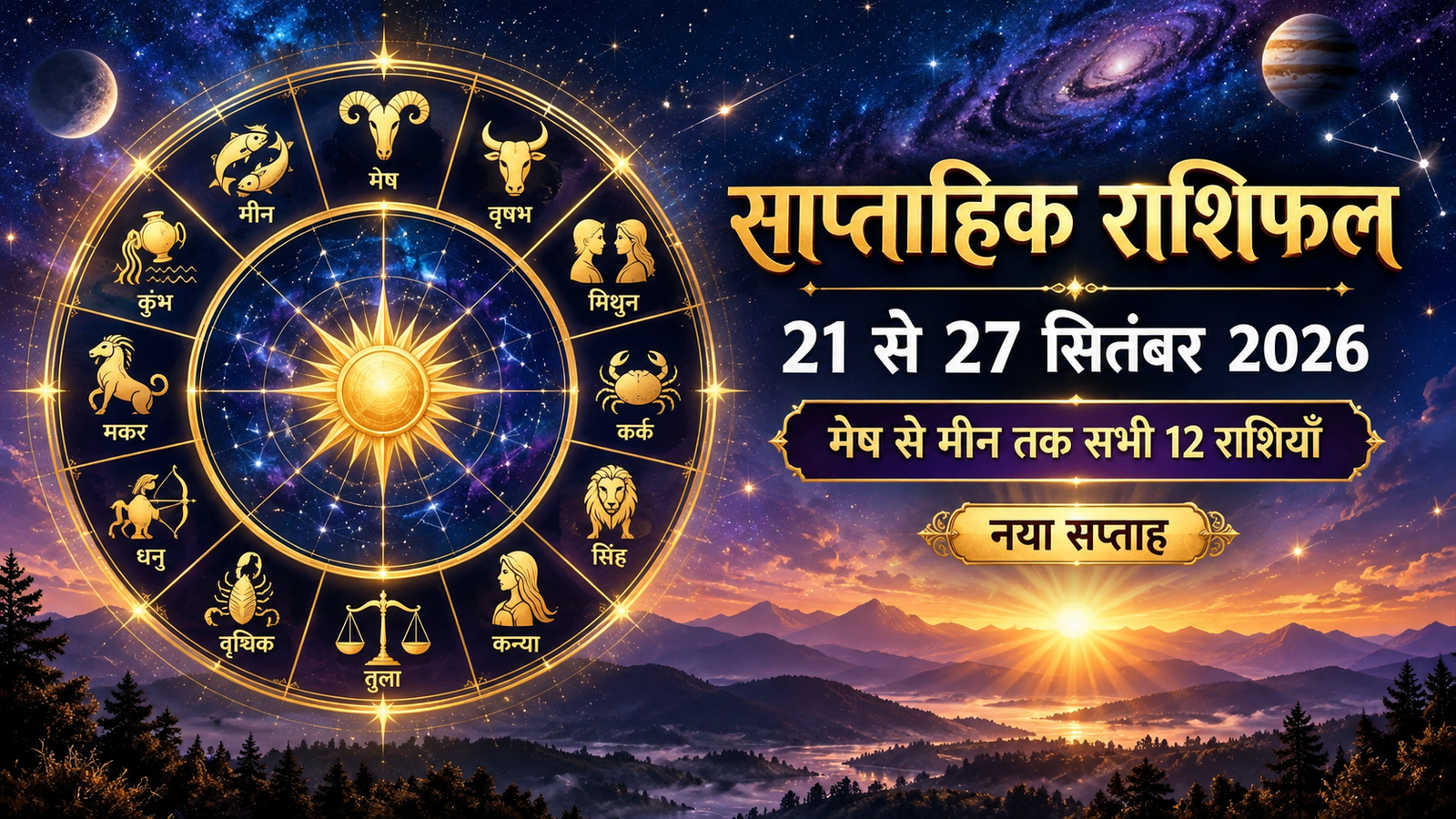 21 से 27 सितंबर 2026 का साप्ताहिक राशिफल, मेष से मीन तक सभी 12 राशियों का भविष्यफल