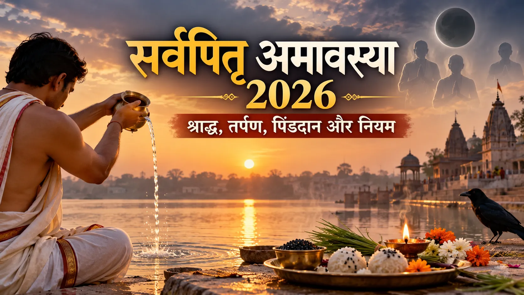 सर्वपितृ अमावस्या 2026 श्राद्ध तर्पण पिंडदान और पितरों के स्मरण की विधि
