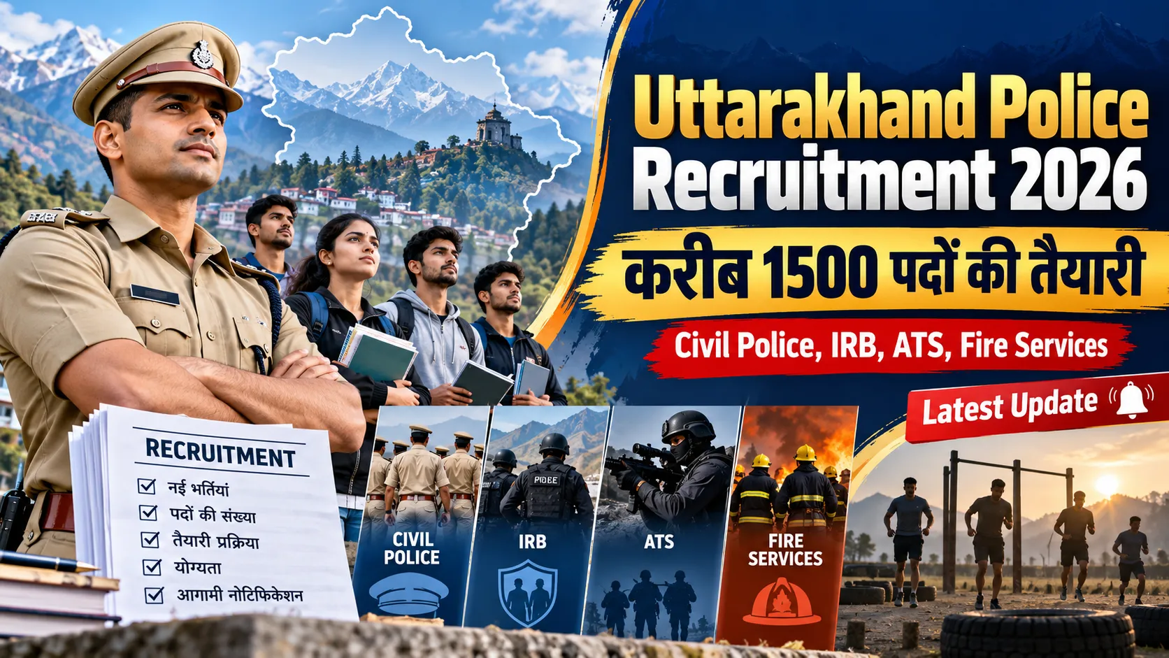 Uttarakhand Police Recruitment 2026 1500 posts latest update