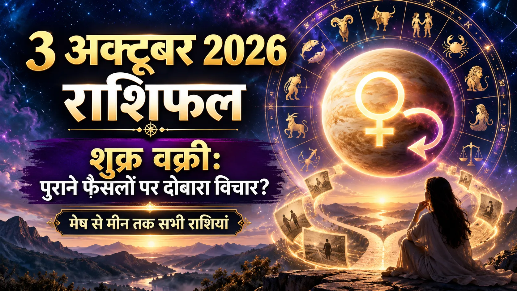 3 अक्टूबर 2026 राशिफल शुक्र वक्री का 12 राशियों पर प्रभाव