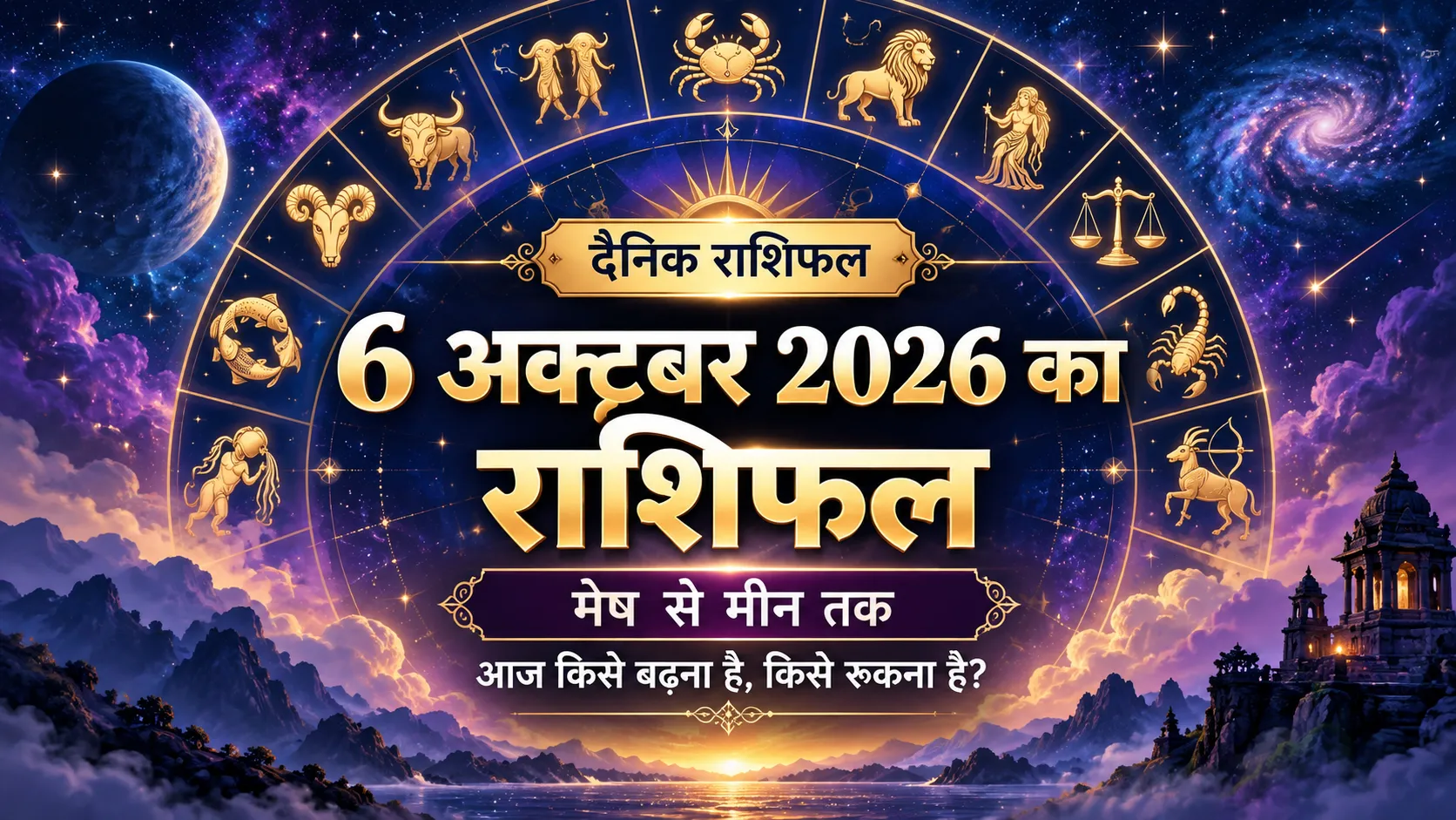 6 अक्टूबर 2026 का दैनिक राशिफल, मेष से मीन तक सभी 12 राशियों का भविष्यफल