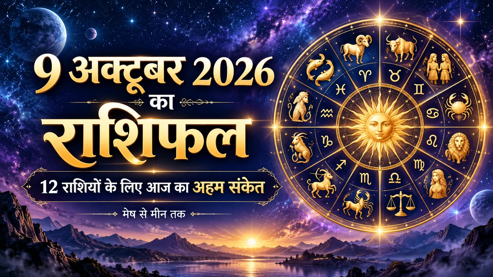 9 अक्टूबर 2026 का राशिफल: शुक्रवार को 12 राशियों के सामने आएंगे ये अहम फैसले, जानें शुभ संकेत और सावधानियां