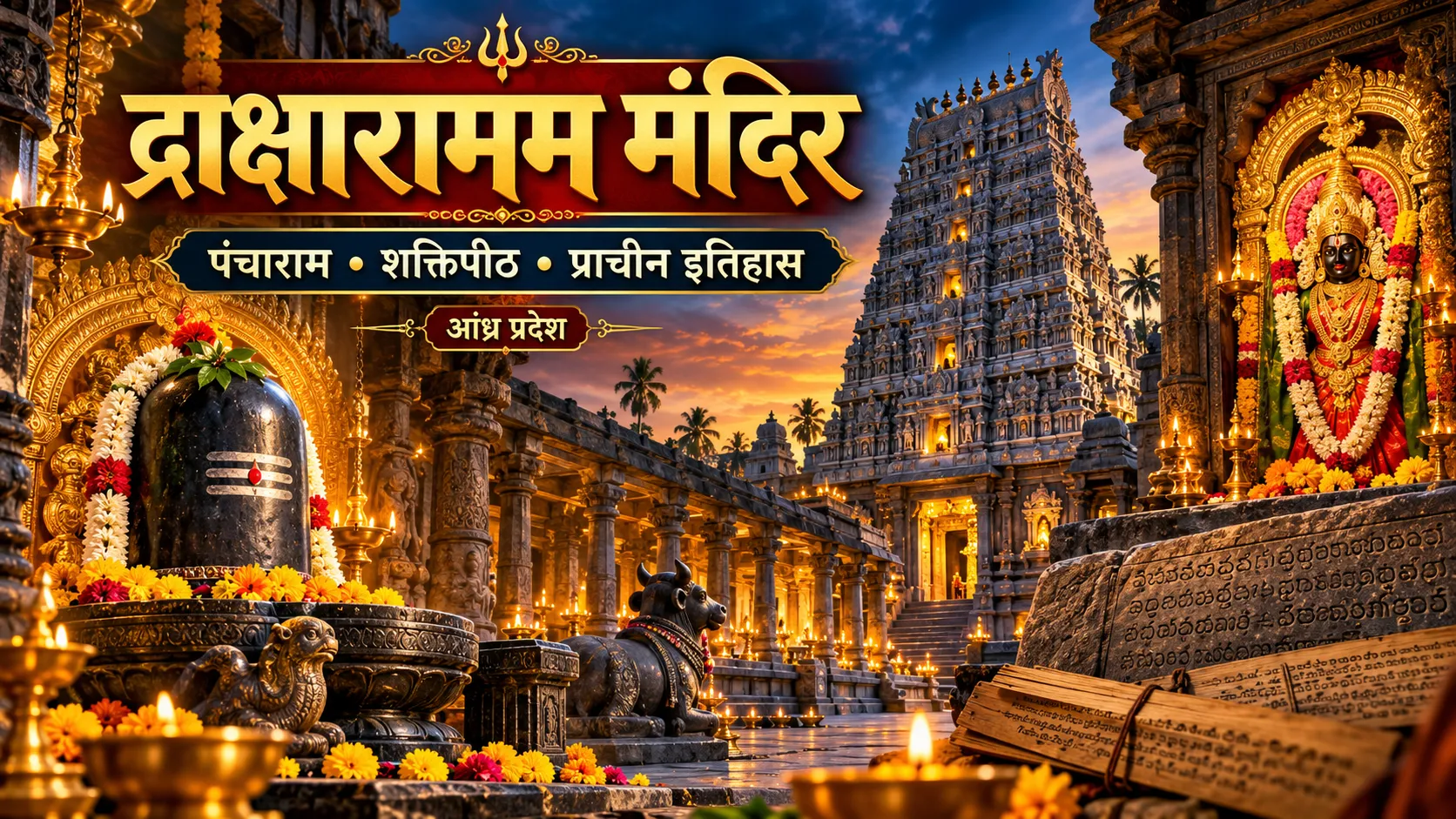 द्राक्षारामम भीमेश्वर स्वामी मंदिर आंध्र प्रदेश पंचाराम शक्तिपीठ और प्राचीन इतिहास