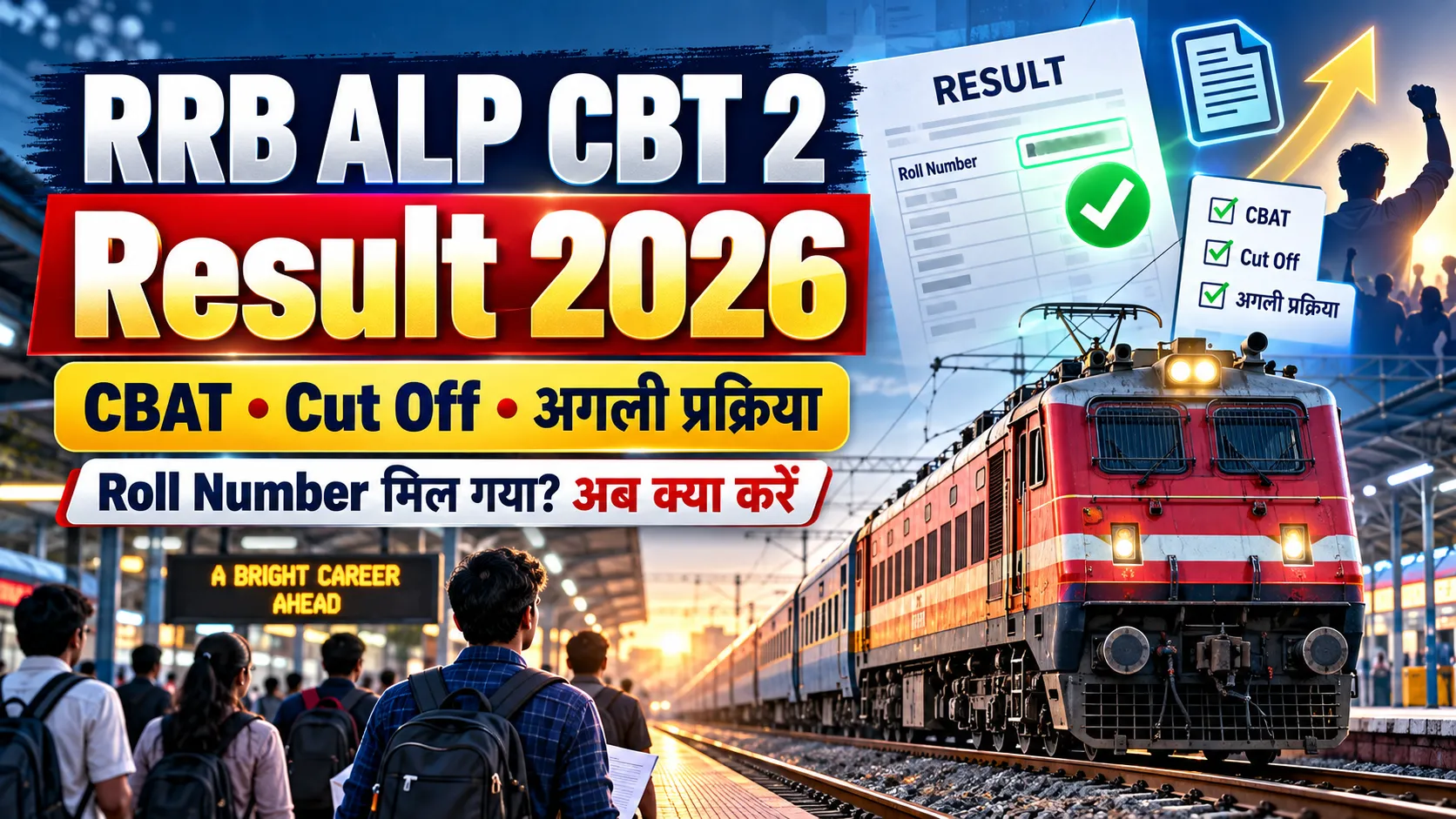 RRB ALP CBT 2 Result 2026 के बाद CBAT, Cut Off और अगली प्रक्रिया की जानकारी