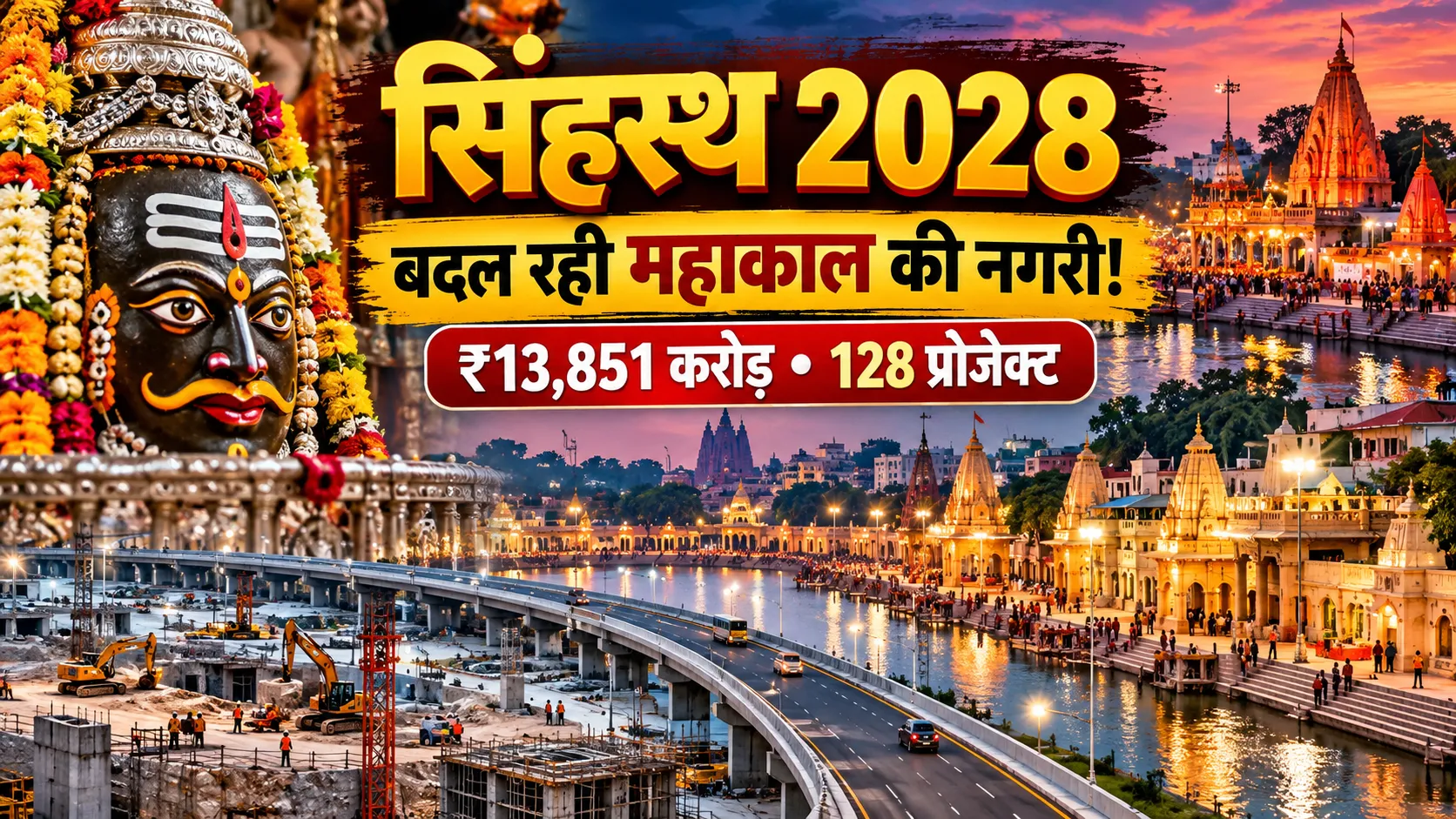 सिंहस्थ 2028 उज्जैन, महाकाल नगरी में ₹13,851 करोड़ के 128 विकास प्रोजेक्ट